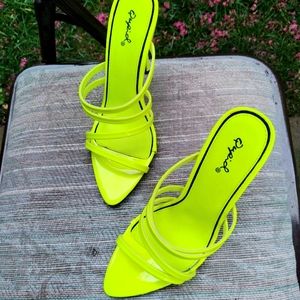 Neon Yellow Stiletto Heel